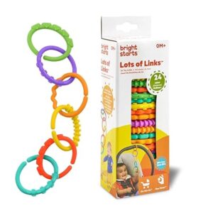 Bright Starts, Oball, Kinderwagenkette Verbindungsglieder, Lots of Links, biegbar, einfach zu befestigen, leichte Reinigung, perfekt für unterwegs